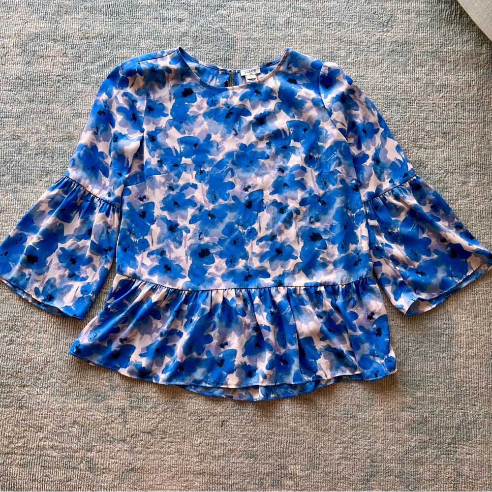 Blue Floral Women's Top